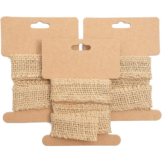 Genie Crafts; Burlap Ribbon Roll, DIY Crafts and Home Decor (1-Inch Wide, 1.09 Yards, 24-Pack); Category:Burlap; Image:1